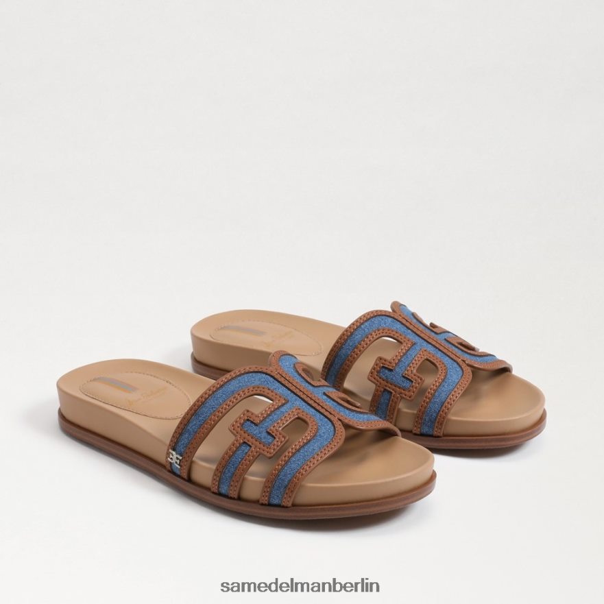 Sam Edelman Nettie Multi-Slide-Sandale Frauen gewaschenes Indigo Schuhwerk 2P8JNV425 - Image 1