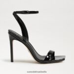 Sam Edelman Orchideen-Riemenabsatz Frauen schwarzes Lackleder Schuhwerk 2P8JNV800 - Image 2
