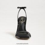 Sam Edelman Orchideen-Riemenabsatz Frauen schwarzes Lackleder Schuhwerk 2P8JNV800 - Image 3