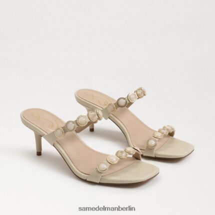 Sam Edelman Palma Kitten-Heel-Mule Frauen Bananencreme Schuhwerk 2P8JNV493
