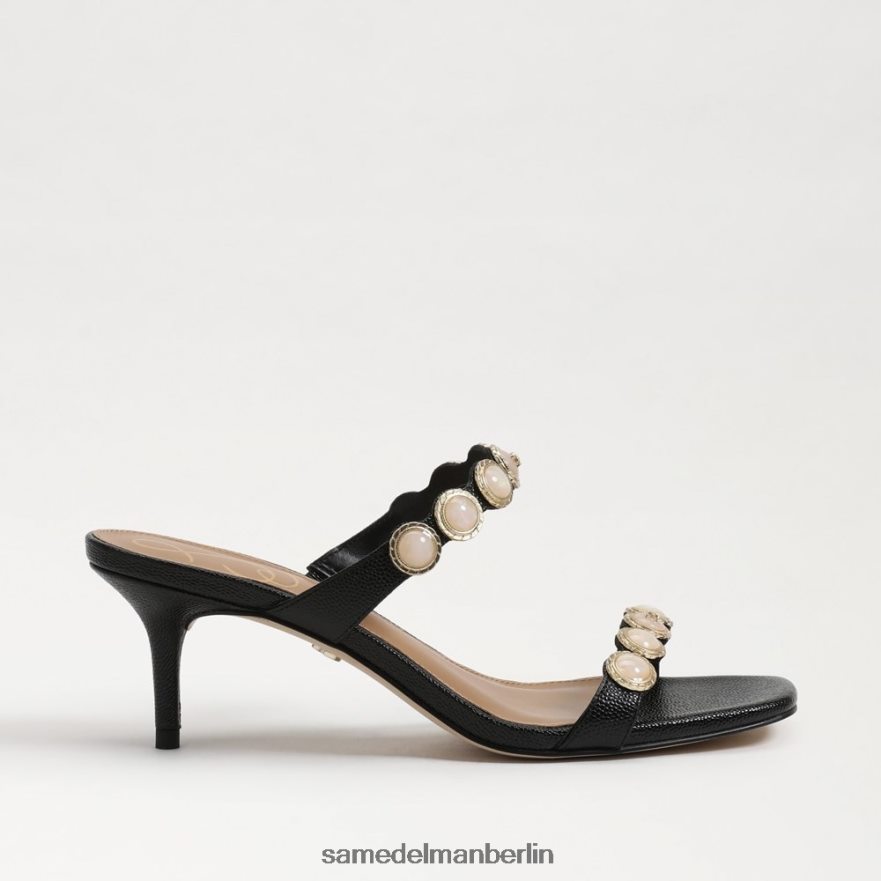 Sam Edelman Palma Kitten-Heel-Mule Frauen schwarze Eidechse Schuhwerk 2P8JNV494 - Image 2