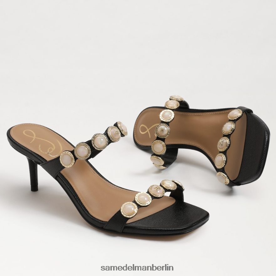 Sam Edelman Palma Kitten-Heel-Mule Frauen schwarze Eidechse Schuhwerk 2P8JNV494 - Image 7