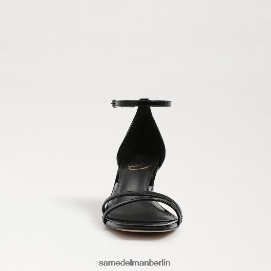 Sam Edelman Pfingstrosen-Sandale mit Kätzchenabsatz Frauen schwarzes Lackleder Schuhwerk 2P8JNV503 - Image 3