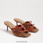 Sam Edelman Pia Riemchenabsatz Frauen Orangenmohn Schuhwerk 2P8JNV599
