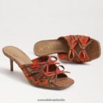 Sam Edelman Pia Riemchenabsatz Frauen Orangenmohn Schuhwerk 2P8JNV599 - Image 7