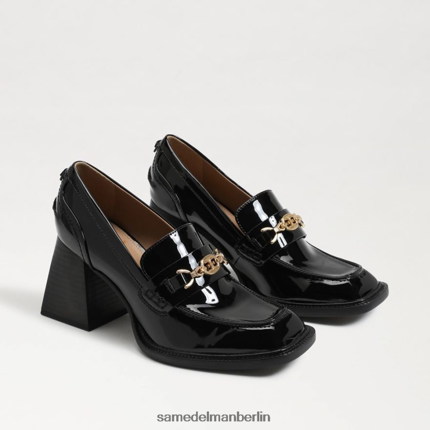 Sam Edelman Quincy-Loafer mit Blockabsatz Frauen schwarzes Lackleder Schuhwerk 2P8JNV631 - Image 1
