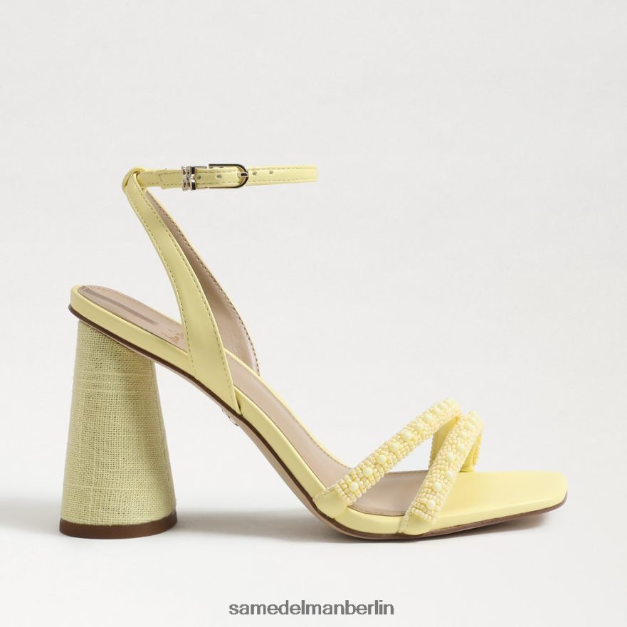 Sam Edelman Sandale mit Blockabsatz und Perlen von Kia Frauen buttergelb Schuhwerk 2P8JNV489 - Image 2