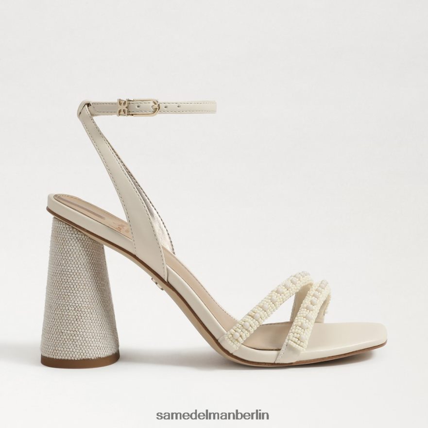Sam Edelman Sandale mit Blockabsatz und Perlen von Kia Frauen modernes Elfenbein Schuhwerk 2P8JNV488 - Image 2