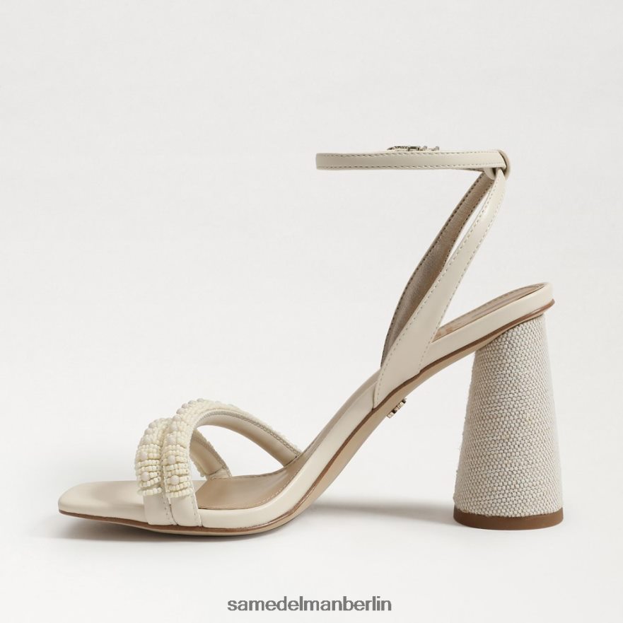 Sam Edelman Sandale mit Blockabsatz und Perlen von Kia Frauen modernes Elfenbein Schuhwerk 2P8JNV488 - Image 4