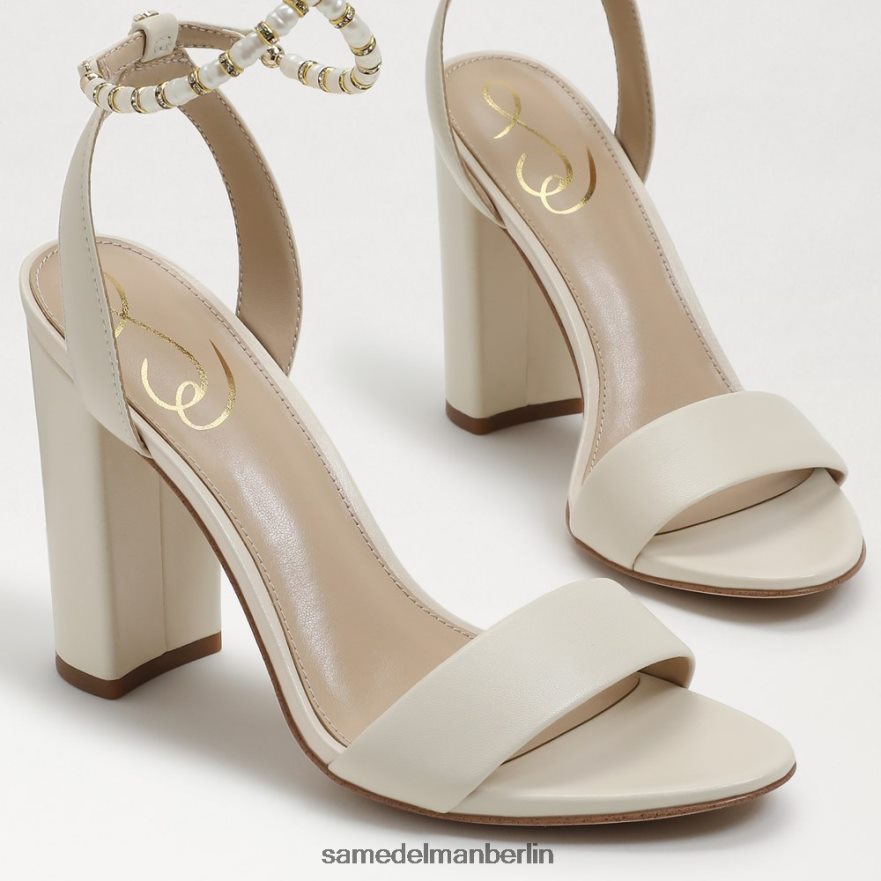 Sam Edelman Sandale mit Blockabsatz von Yanelli Frauen modernes elfenbeinfarbenes Leder Schuhwerk 2P8JNV857 - Image 7