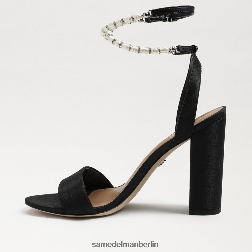 Sam Edelman Sandale mit Blockabsatz von Yanelli Frauen schwarze Seide Schuhwerk 2P8JNV855 - Image 4