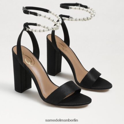 Sam Edelman Sandale mit Blockabsatz von Yanelli Frauen schwarze Seide Schuhwerk 2P8JNV855