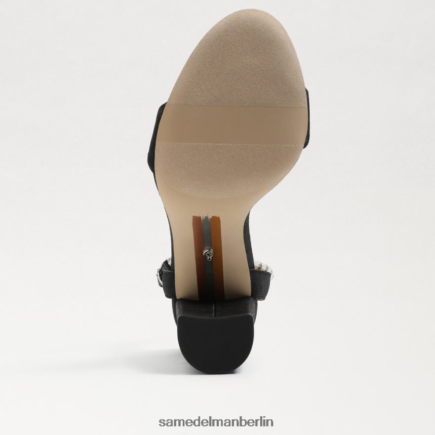 Sam Edelman Sandale mit Blockabsatz von Yanelli Frauen schwarze Seide Schuhwerk 2P8JNV855 - Image 6