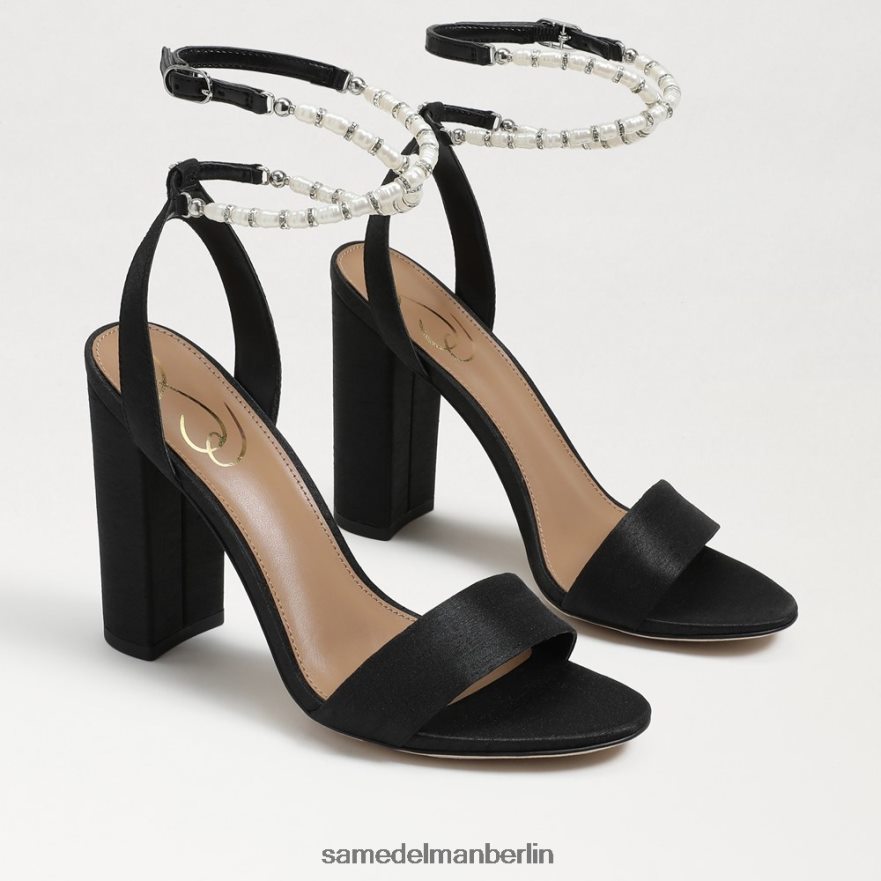 Sam Edelman Sandale mit Blockabsatz von Yanelli Frauen schwarze Seide Schuhwerk 2P8JNV855 - Image 1