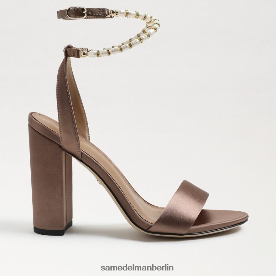 Sam Edelman Sandale mit Blockabsatz von Yanelli Frauen Toffee-Satin Schuhwerk 2P8JNV856 - Image 2