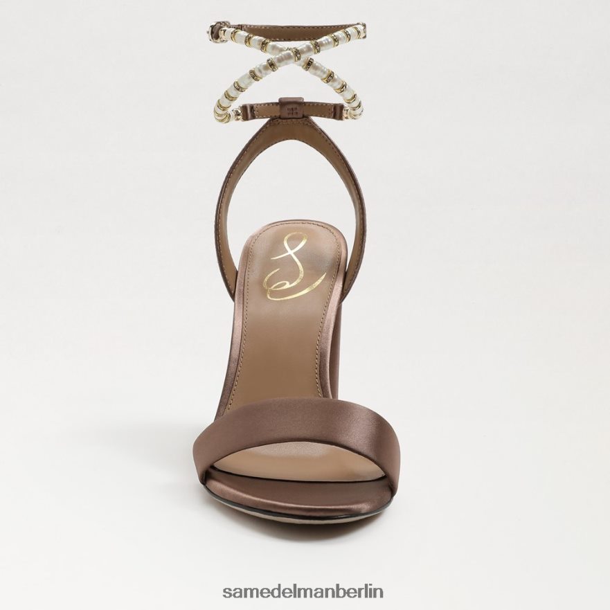 Sam Edelman Sandale mit Blockabsatz von Yanelli Frauen Toffee-Satin Schuhwerk 2P8JNV856 - Image 3