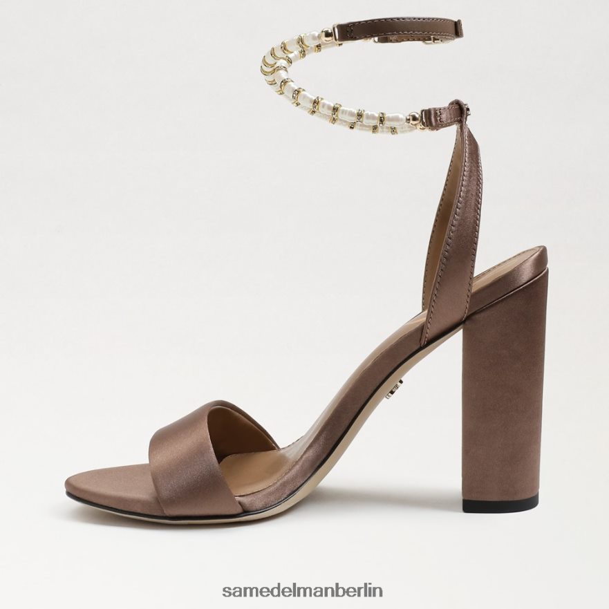 Sam Edelman Sandale mit Blockabsatz von Yanelli Frauen Toffee-Satin Schuhwerk 2P8JNV856 - Image 4