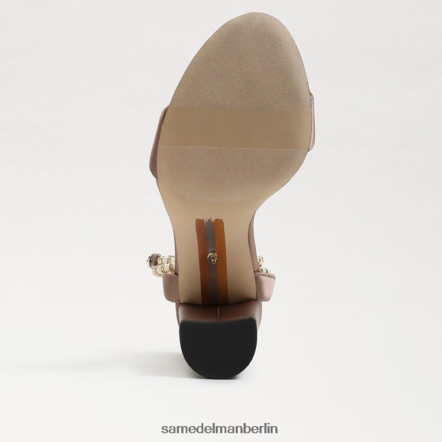 Sam Edelman Sandale mit Blockabsatz von Yanelli Frauen Toffee-Satin Schuhwerk 2P8JNV856 - Image 6