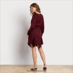 Sam Edelman Schlüsselloch-Mini Frauen Burgund Bekleidung 2P8JNV1151 - Image 3