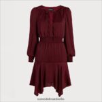 Sam Edelman Schlüsselloch-Mini Frauen Burgund Bekleidung 2P8JNV1151 - Image 4