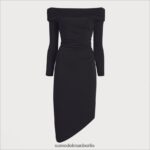 Sam Edelman schulterfreies Midikleid Frauen Schwarz Bekleidung 2P8JNV1149 - Image 5