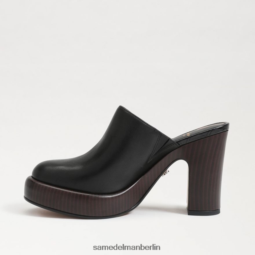Sam Edelman Shiloh-Pantoletten mit Absatz Frauen schwarzes Leder Schuhwerk 2P8JNV714 - Image 4