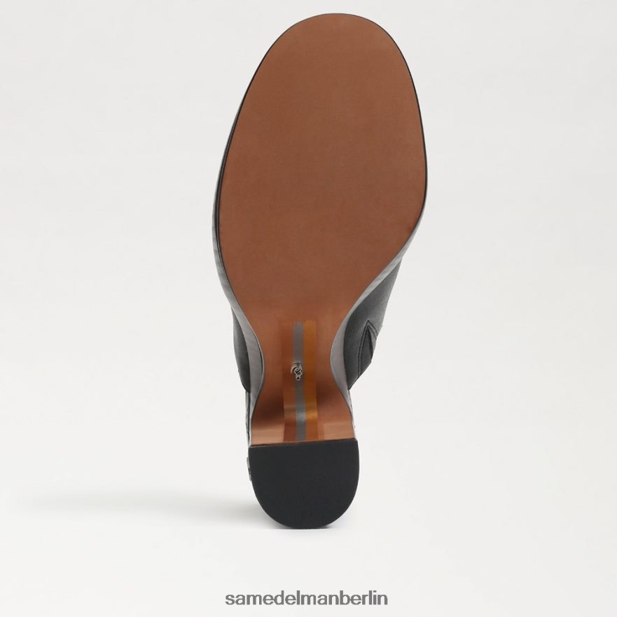 Sam Edelman Shiloh-Pantoletten mit Absatz Frauen schwarzes Leder Schuhwerk 2P8JNV714 - Image 6