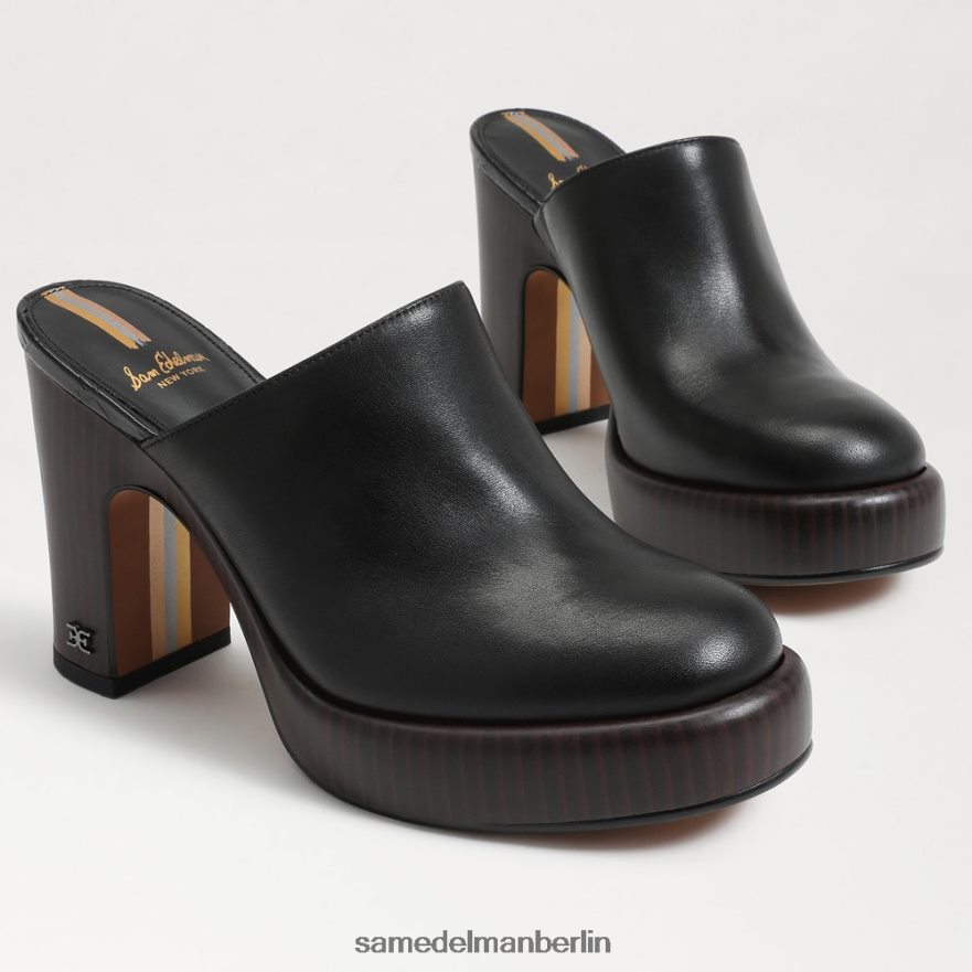 Sam Edelman Shiloh-Pantoletten mit Absatz Frauen schwarzes Leder Schuhwerk 2P8JNV714 - Image 7
