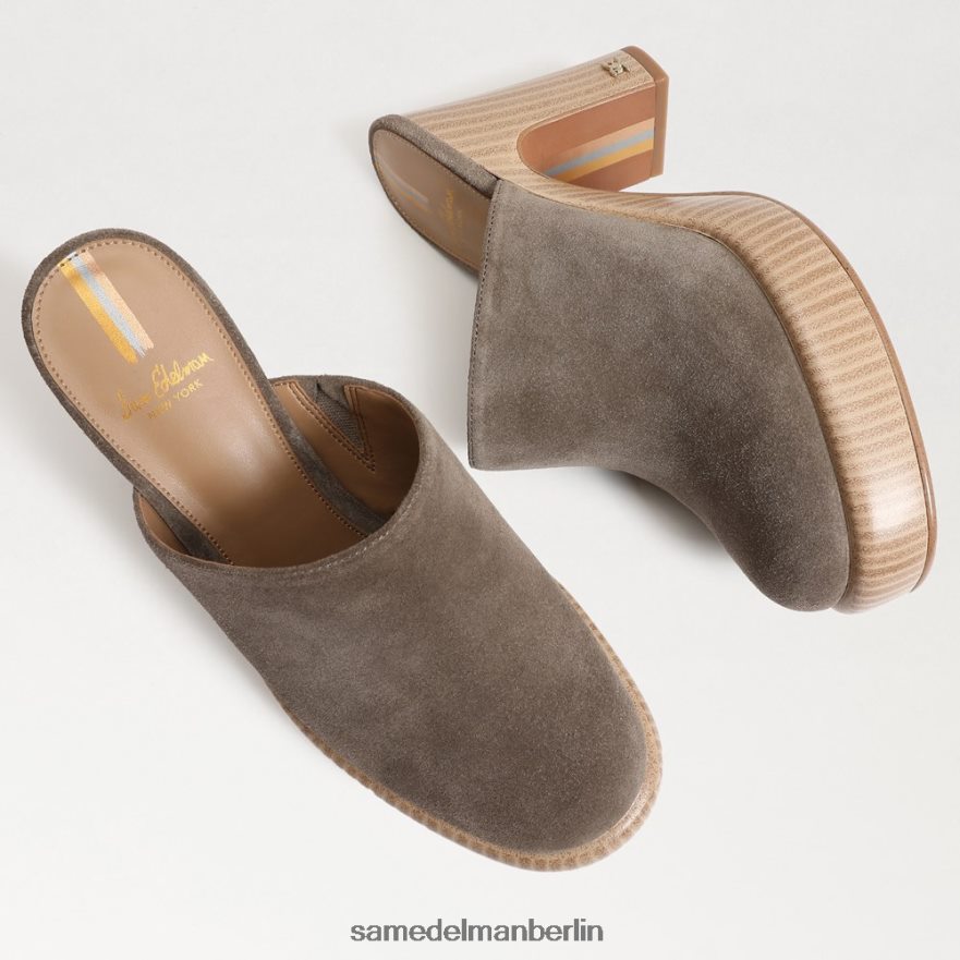 Sam Edelman Shiloh-Pantoletten mit Absatz Frauen Wüstenoliven-Wildleder Schuhwerk 2P8JNV716 - Image 7