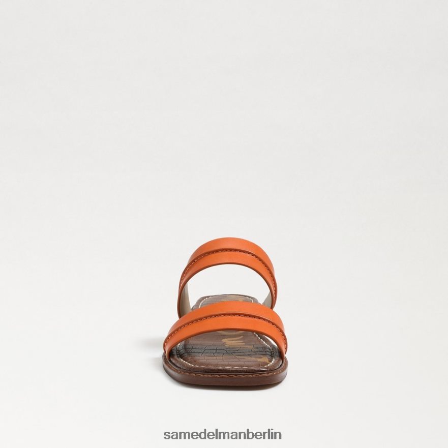 Sam Edelman Slide-Sandale mit Haydee-Stich Frauen klassisches orangefarbenes Leder Schuhwerk 2P8JNV864 - Image 3