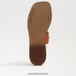 Sam Edelman Slide-Sandale mit Haydee-Stich Frauen klassisches orangefarbenes Leder Schuhwerk 2P8JNV864 - Image 6