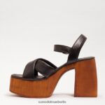 Sam Edelman Suzannah-Plateau-Blockabsatz Frauen schwarzes Leder Schuhwerk 2P8JNV567 - Image 4