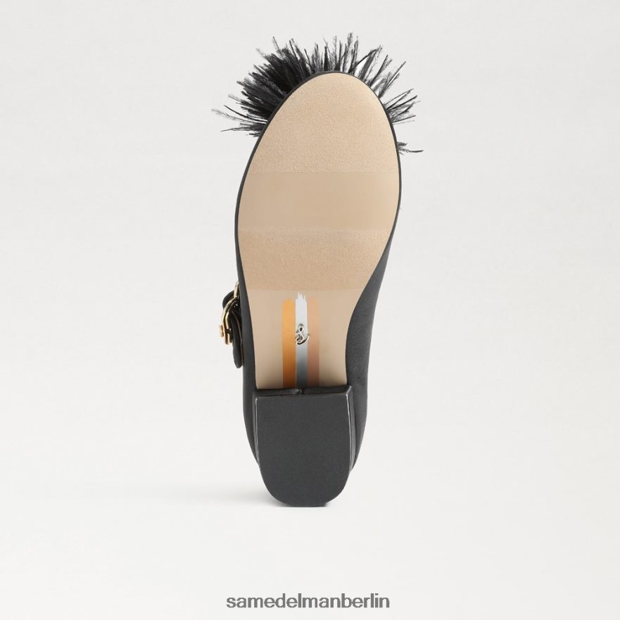 Sam Edelman Talia Mary Jane mit Blockabsatz Kinder schwarzes Leder Schuhwerk 2P8JNV1046 - Image 6