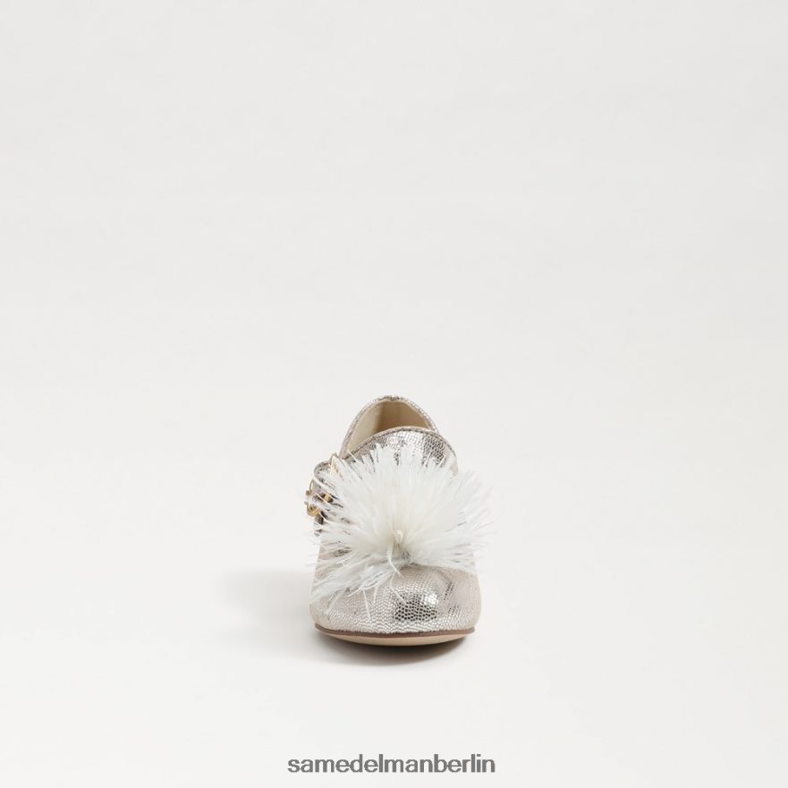 Sam Edelman Talia Mary Jane mit Blockabsatz Kinder weiches Silber Schuhwerk 2P8JNV1047 - Image 3