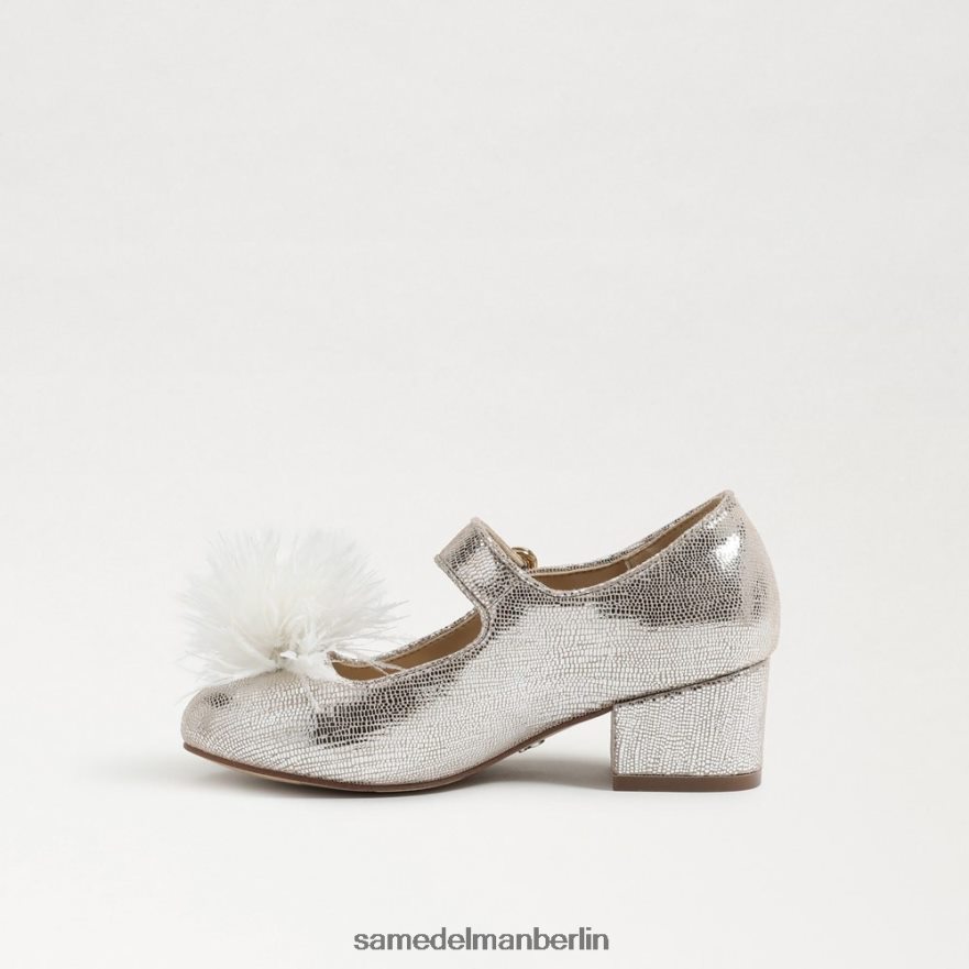 Sam Edelman Talia Mary Jane mit Blockabsatz Kinder weiches Silber Schuhwerk 2P8JNV1047 - Image 4