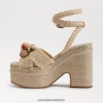 Sam Edelman Tate Plateausandale Frauen Eierschale Schuhwerk 2P8JNV689 - Image 4