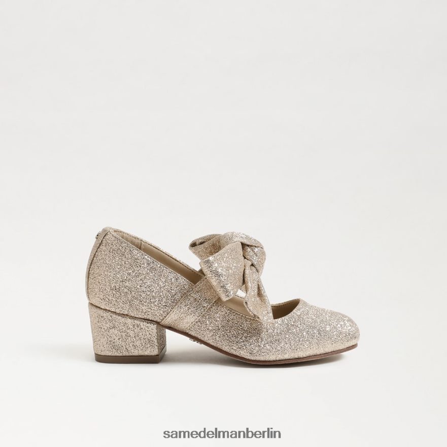 Sam Edelman Teddy-Blockabsatz Mary Jane Kinder Gold Blatt Schuhwerk 2P8JNV934 - Image 2