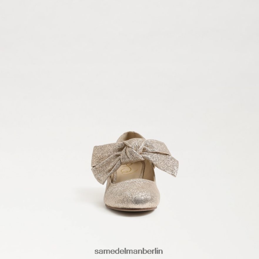 Sam Edelman Teddy-Blockabsatz Mary Jane Kinder Gold Blatt Schuhwerk 2P8JNV934 - Image 3
