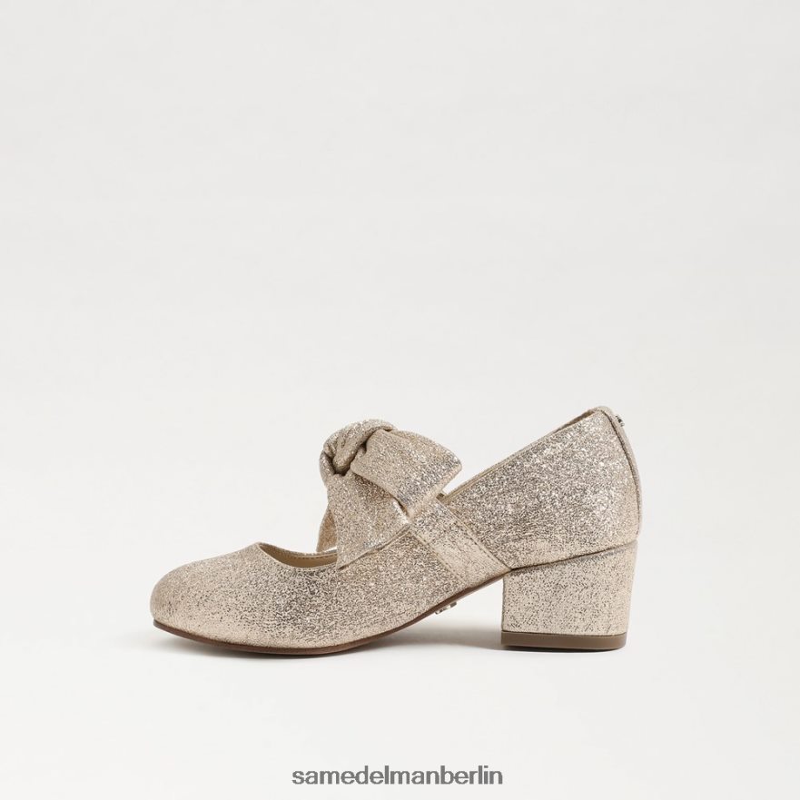 Sam Edelman Teddy-Blockabsatz Mary Jane Kinder Gold Blatt Schuhwerk 2P8JNV934 - Image 4