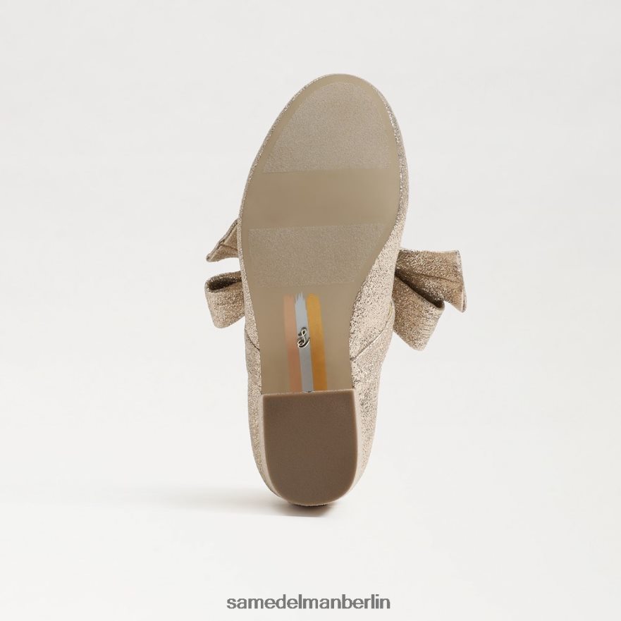 Sam Edelman Teddy-Blockabsatz Mary Jane Kinder Gold Blatt Schuhwerk 2P8JNV934 - Image 6