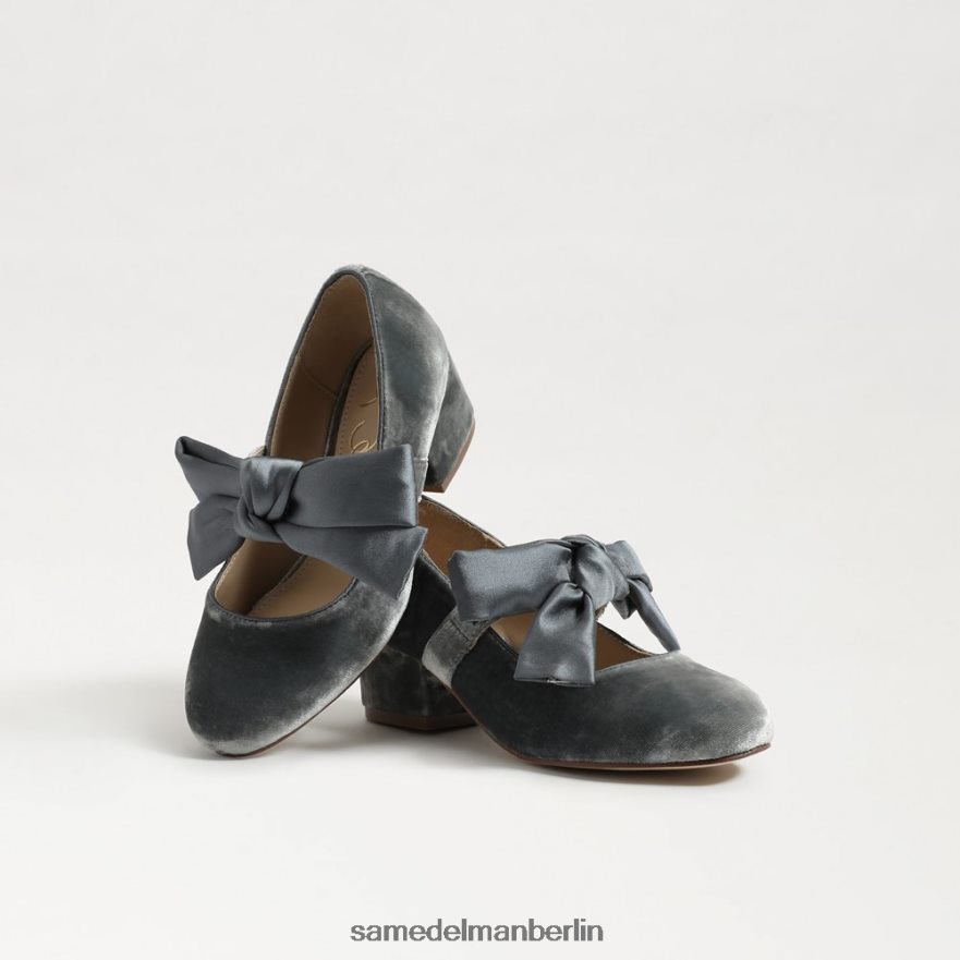 Sam Edelman Teddy-Blockabsatz Mary Jane Kinder rauchiges Blau Schuhwerk 2P8JNV933 - Image 7