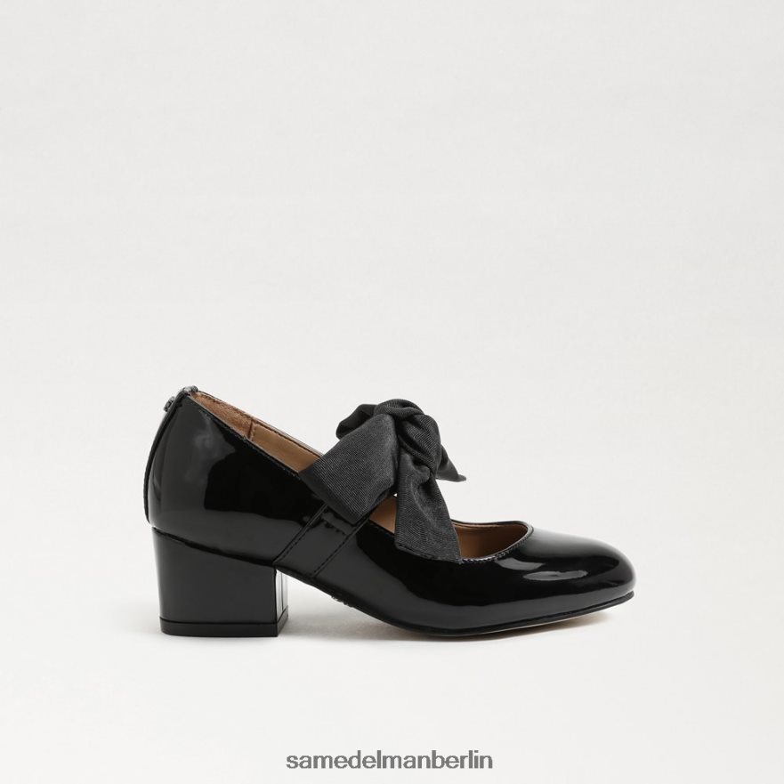 Sam Edelman Teddy-Blockabsatz Mary Jane Kinder schwarzes Lackleder Schuhwerk 2P8JNV935 - Image 2