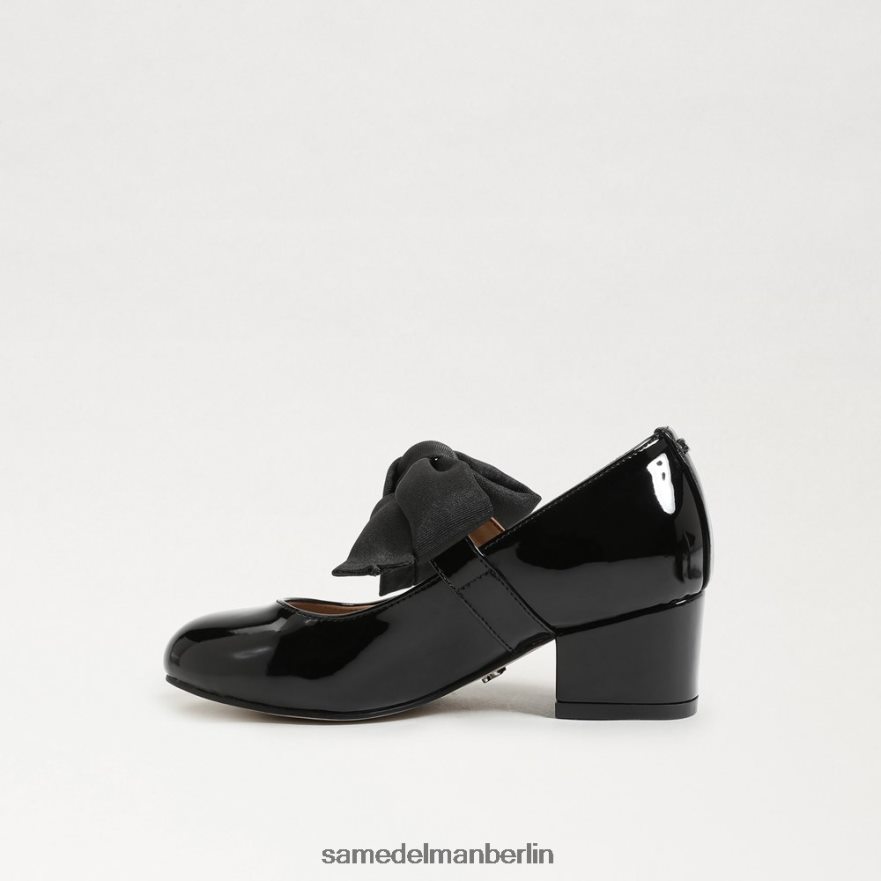 Sam Edelman Teddy-Blockabsatz Mary Jane Kinder schwarzes Lackleder Schuhwerk 2P8JNV935 - Image 4