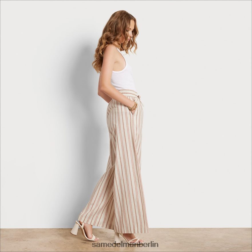 Sam Edelman Tragen Sie eine weiche Hose Frauen weißer Streifen Bekleidung 2P8JNV1071 - Image 3