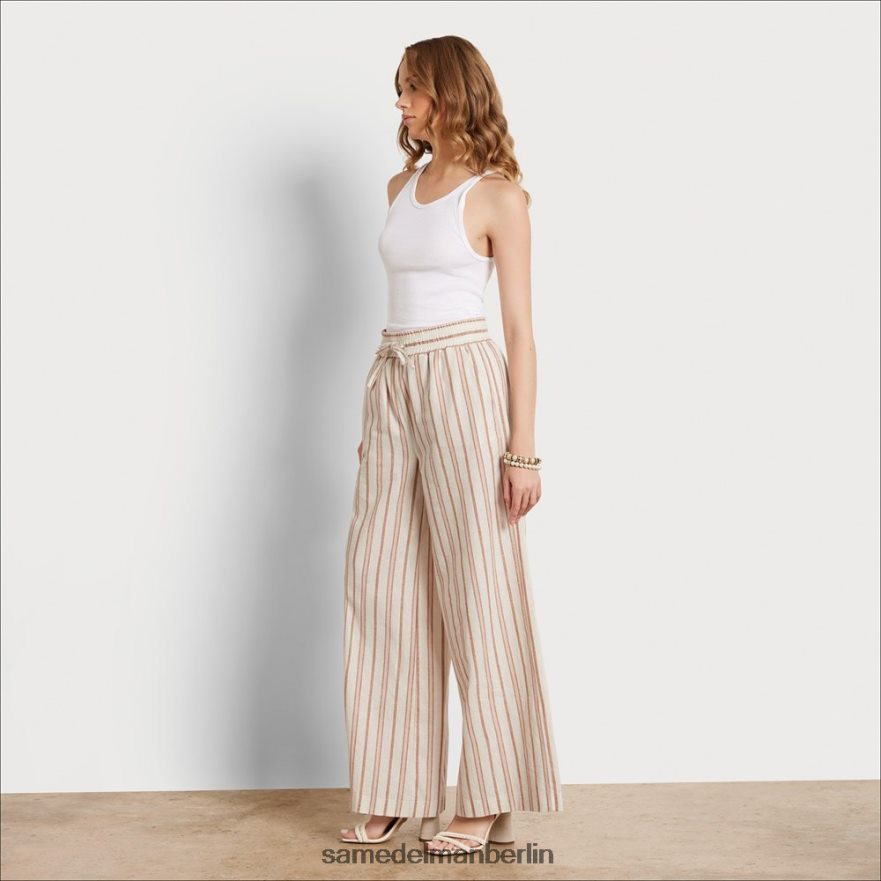 Sam Edelman Tragen Sie eine weiche Hose Frauen weißer Streifen Bekleidung 2P8JNV1071 - Image 1