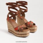Sam Edelman Vaughn Espadrille-Keilsandale Frauen Orangenmohn Schuhwerk 2P8JNV243