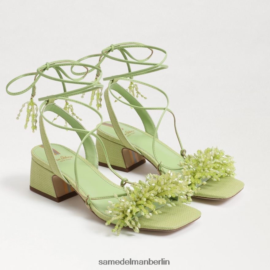 Sam Edelman Walda Perlen-Sandale mit Blockabsatz Frauen Sommerbirne Schuhwerk 2P8JNV63 - Image 1
