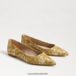 Sam Edelman Wanda spitze Zehenpartie flach Frauen Kurkuma Schuhwerk 2P8JNV476