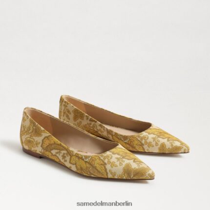 Sam Edelman Wanda spitze Zehenpartie flach Frauen Kurkuma Schuhwerk 2P8JNV476