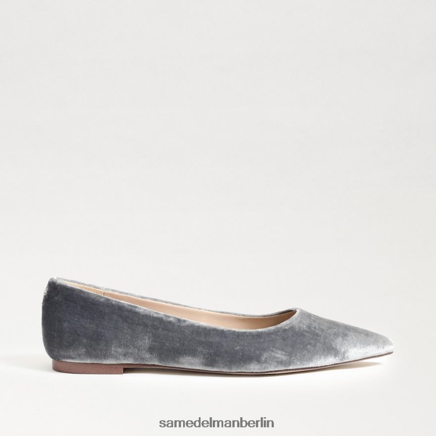 Sam Edelman Wanda spitze Zehenpartie flach Frauen rauchblauer Samt Schuhwerk 2P8JNV474 - Image 2